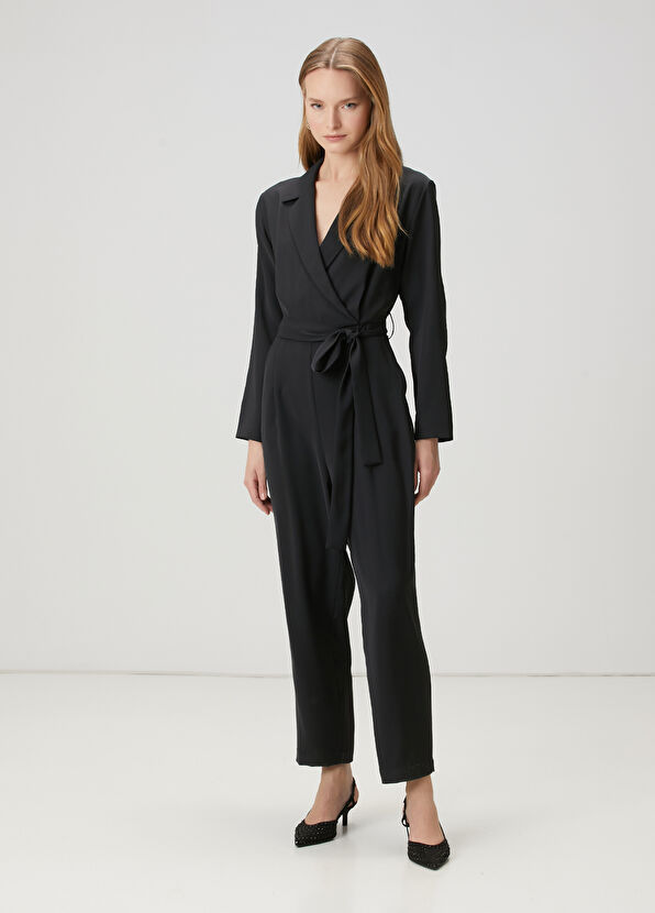 Beymen Club Black Double-Breasted Jumpsuit - 3