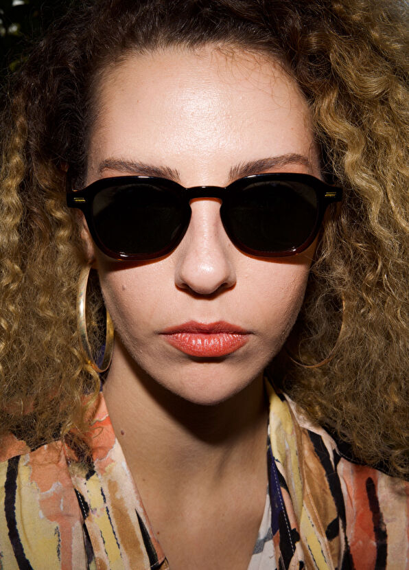 Full Moon Kahverengi Unisex Güneş Gözlüğü - Görsel 3