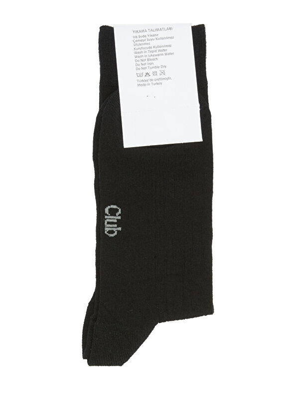 Beymen Club Black Contrast Goose Men's Wool Socks - 2