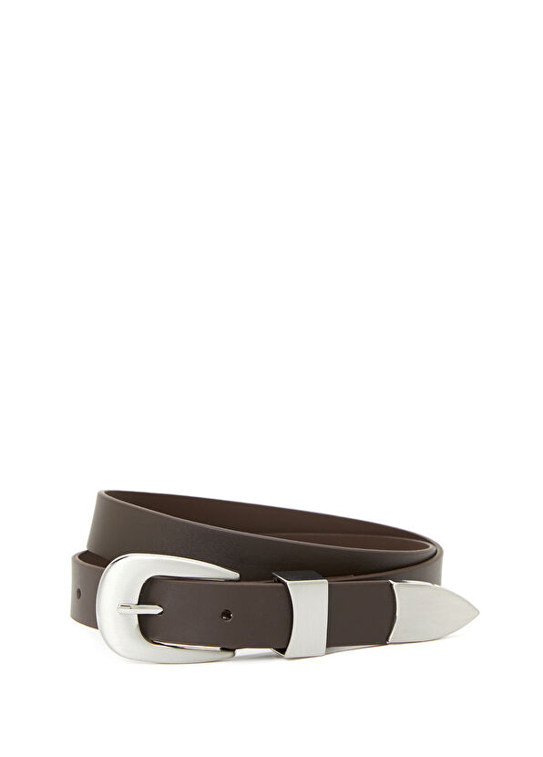Beymen Club Brown Women's Leather Belt - 1