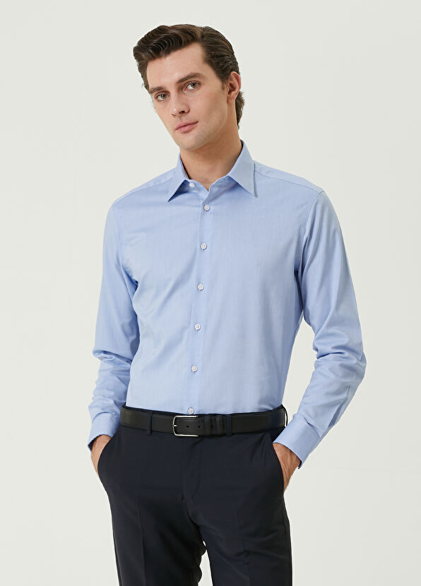 Beymen Club Comfort Fit Mavi Oxford Gömlek - 1