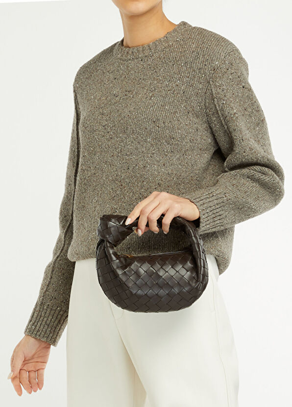 Mini Jodie Koyu Kahverengi Kadın Deri Çanta - Görsel 3