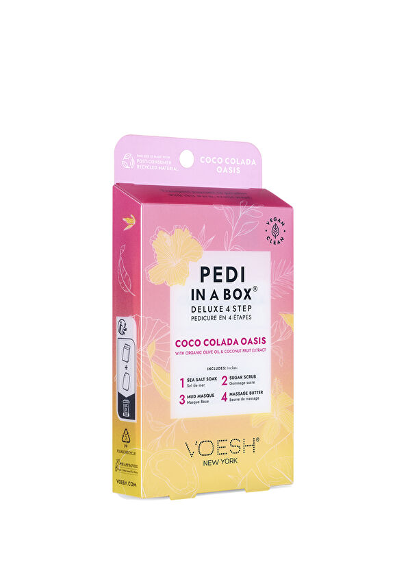 Voesh New York Pedi In A Box Deluxe Coco Colada 4 Adımlı Pedikür Seti - 1