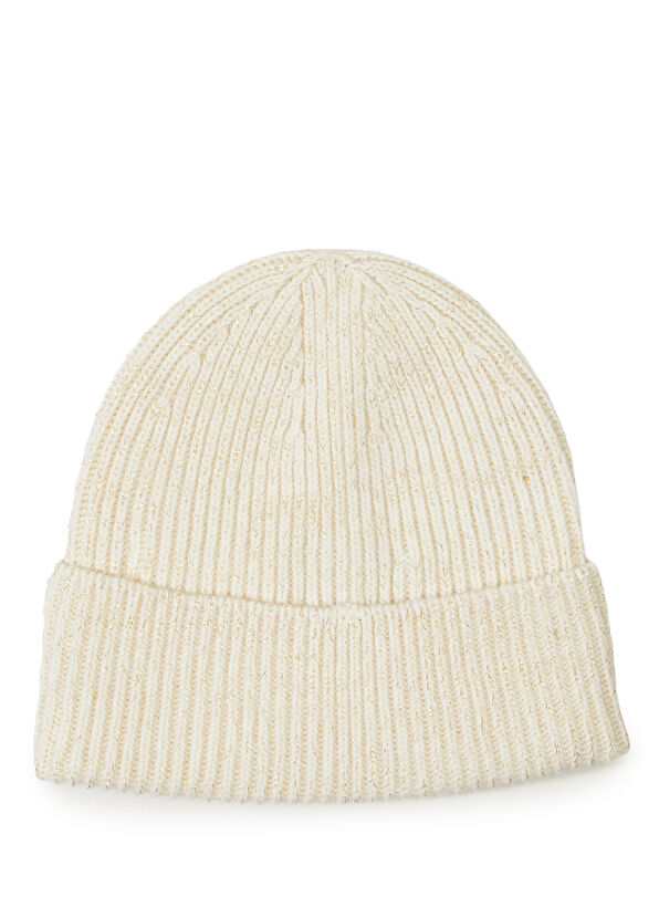 Beymen Club Ecru Glitter Women's Wool Knit Beanie - 2