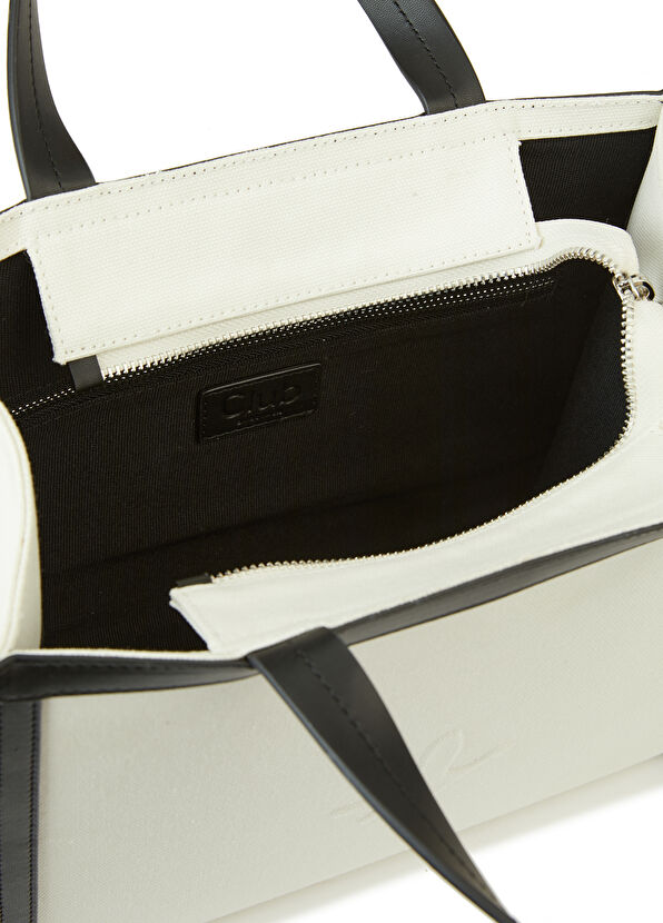 Beymen Club Medium Ekru Kadın Kanvas Çanta - 4