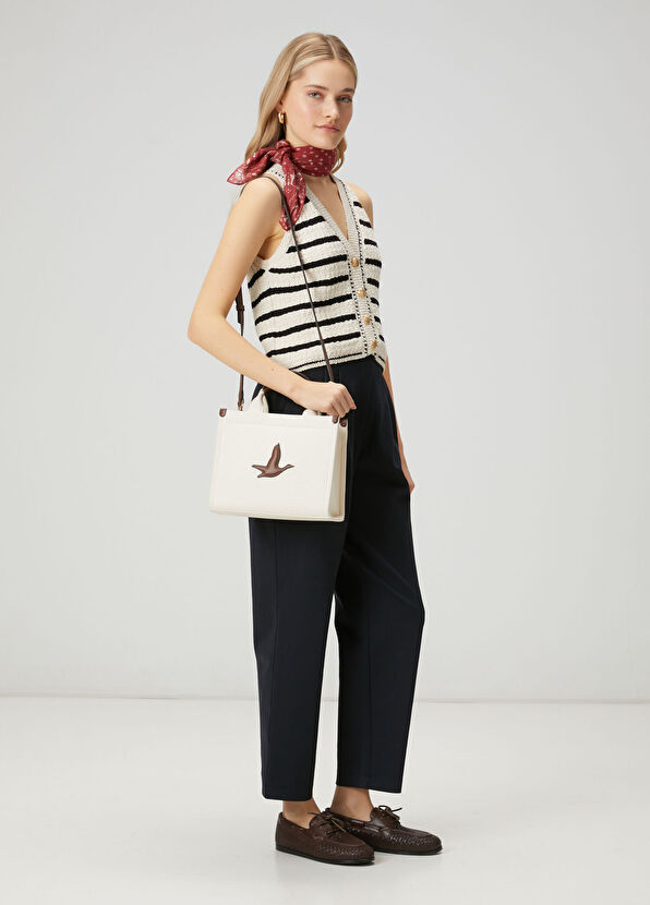 Beymen Club Ecru Small Women's Canvas Bag - 2