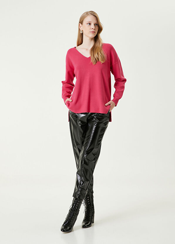 Beymen Club Pembe V Yaka Basic Kazak - 3