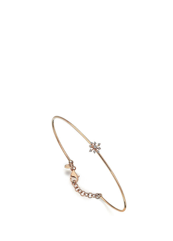 Reis Kuyumculuk Pusula 14 Ayar Rose Gold Kadın Tel Bilezik - 1