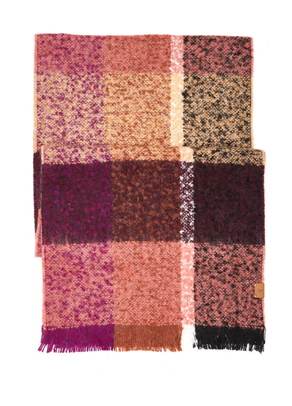 Beymen Club Çok Renkli Kare Desenli Kadın Atkı - 2