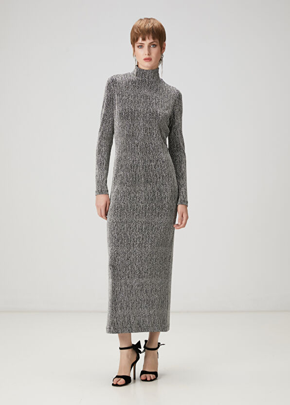 Beymen Club Silver Embellished Maxi Evening Dress - 1