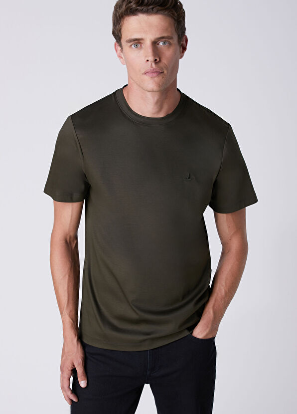Beymen Club Regular Fit Khaki Interlock Basic T-Shirt - 2