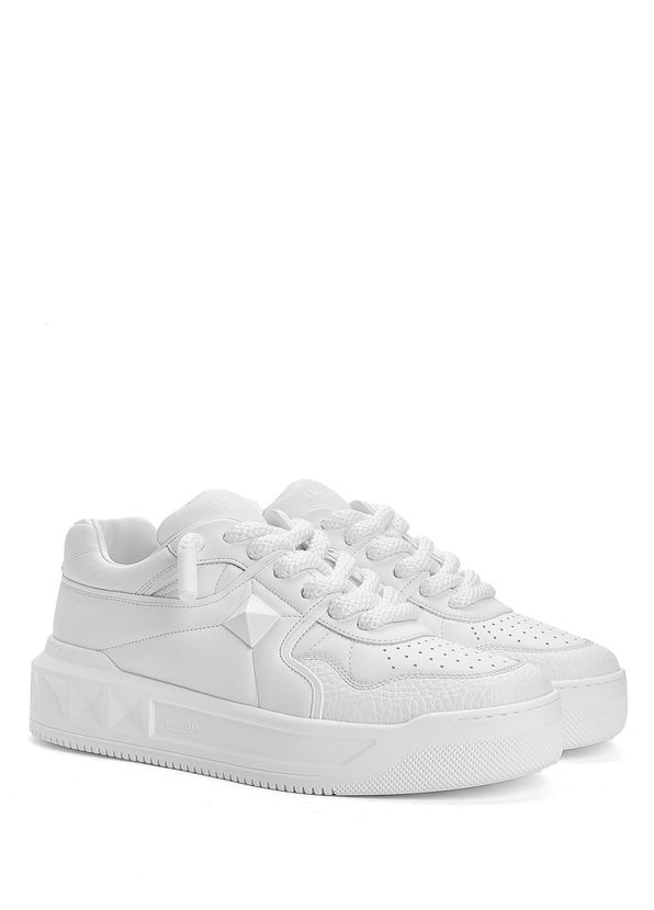 Valentino Garavani One Stud White Men's Leather Sneakers - 2