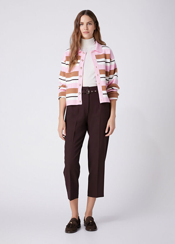 Beymen Club Plum Belted Carrot Pants - 2