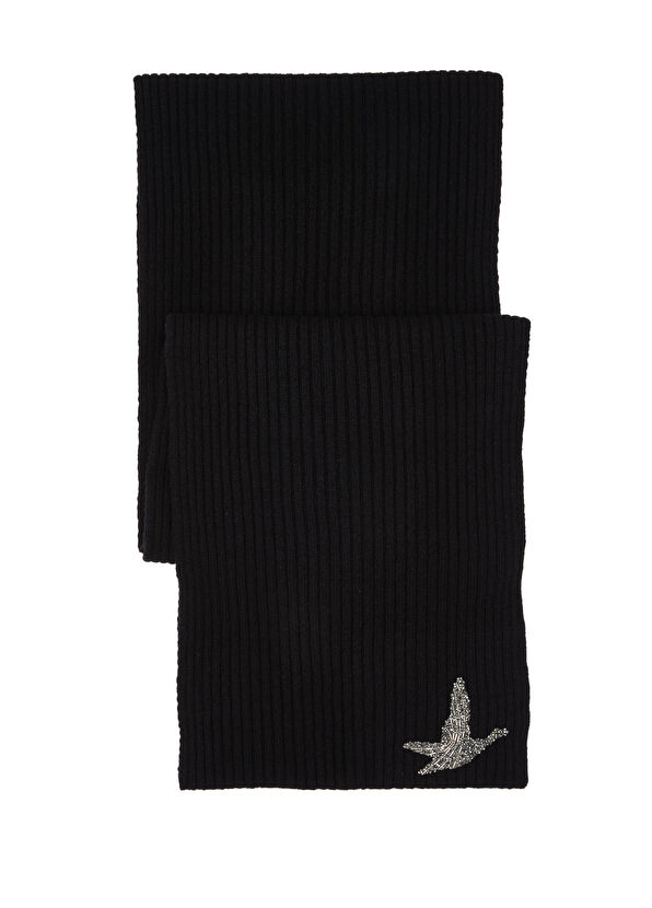 Beymen Club Black Rib Women's Wool Scarf - 2