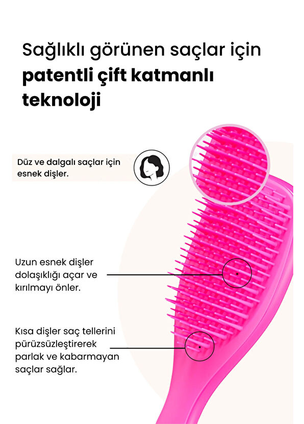 Tangle Teezer Ultimate Detangler Runway Pink Hair Brush - 2