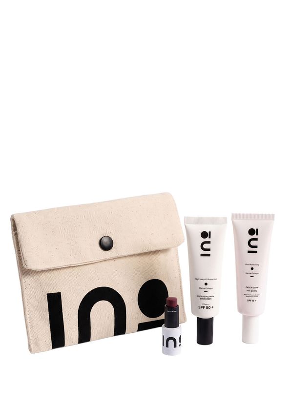 INO Beauty Your Everyday Set Daylily Pink Quartz 03 Tan Stick Ruj Allık 4,5 gr + Işıltılı Nemlendirici ve SPF 50+ Güneş Kremi Makyaj Seti - 1