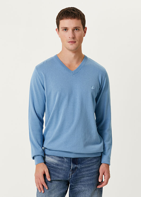 Beymen Club Mavi V Yaka Kazak - 1