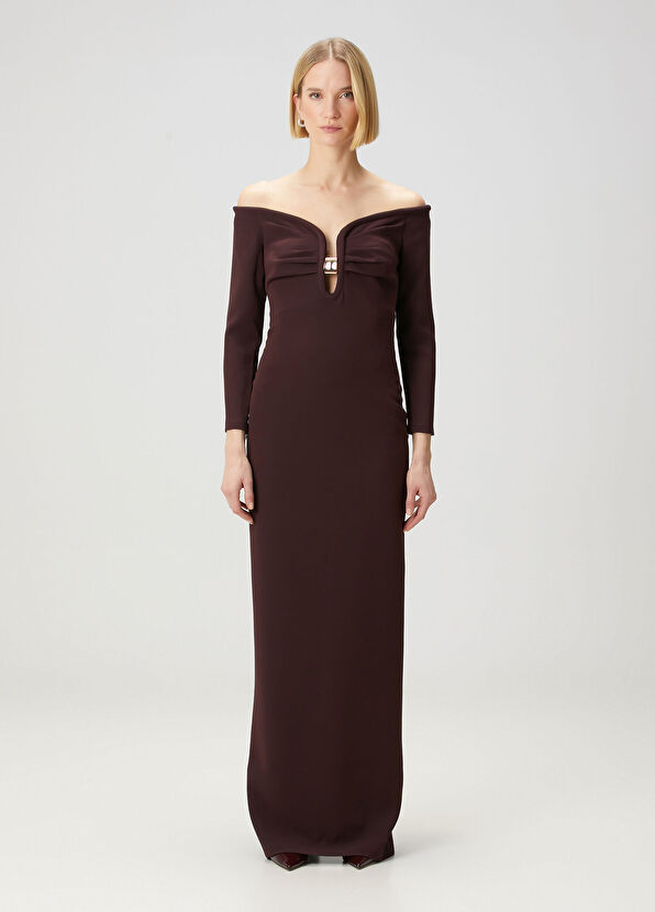 Roland Mouret Brown Maxi Evening Dress - 2