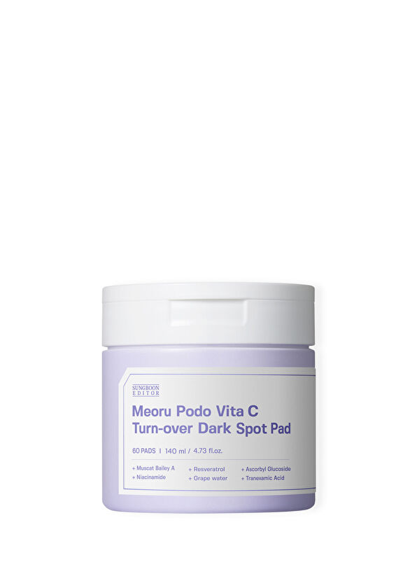 Sungboon Editor Merou Podo Vita C Turn-over Dark Spot Pad Leke Görünümünü Azaltan Aydınlatıcı 60'lı Tonik Ped 140 ml - 1
