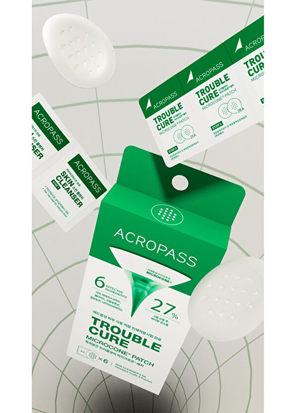ACROPASS Trouble Care Microcone Yağ Bezesi ve Akneler için Mikro İğneli 6’lı Sivilce ve Siyah Nokta Bandı - 2