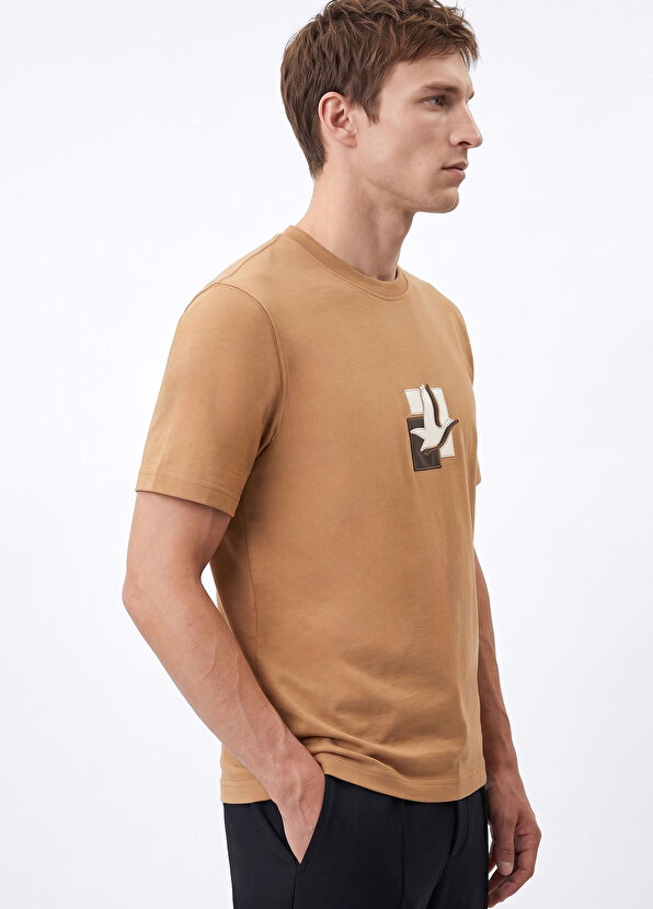 Beymen Club Relax Fit Siyah Deri Artwork Patchli T-shirt - 2