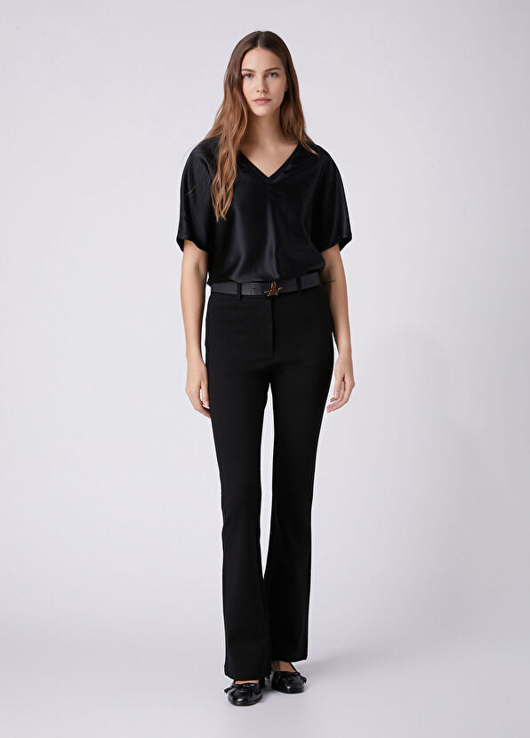 Beymen Club Black Silk T-Shirt - 3