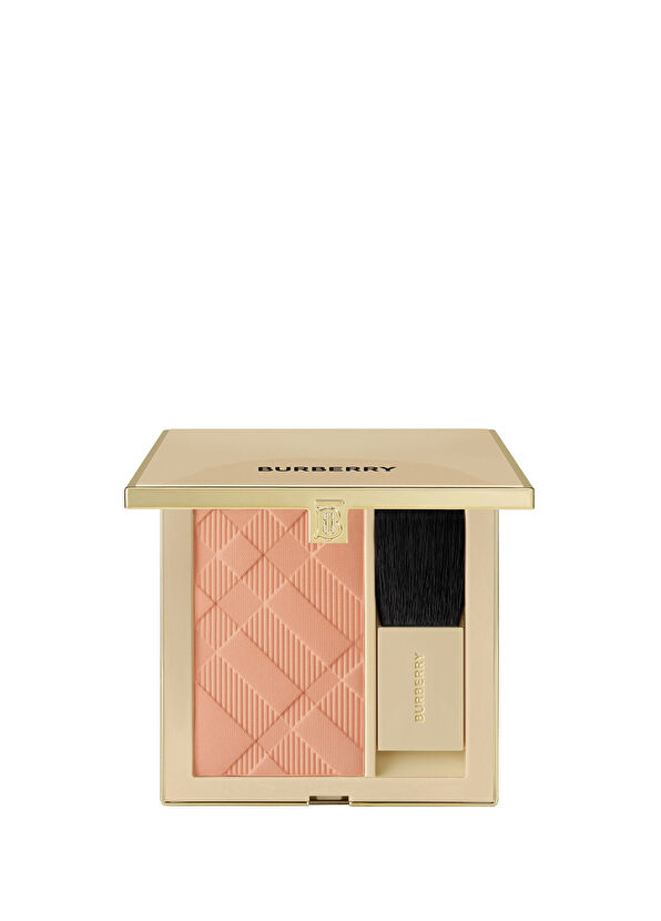 Burberry Brit Shine 626 Dusty Pink Ruj +  Outdoor Blush 40 Peach Tree Allık + Mini Primer Kadın Makyaj Seti - 3
