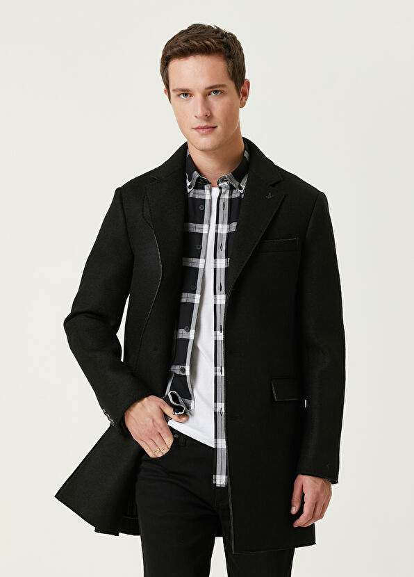 Beymen Club Black Felt Coat - 1