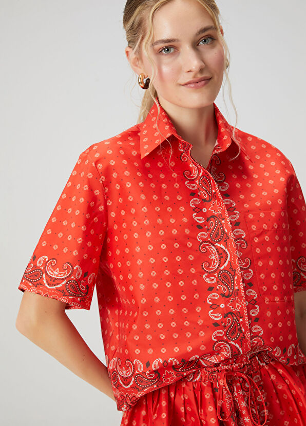 Beymen Club Kırmızı Şal Desenli Gömlek - 2