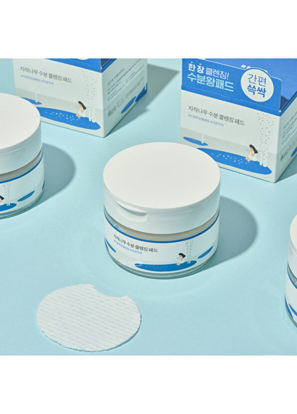 Round Lab Birch Juice Moisturizing Cleansing Pad Cooling & Moisturizing Purifying 60 Pcs Face Pad - 3