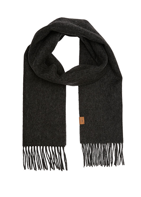 Beymen Club Gri Antrasit Erkek Yün Kaşmir Karışımlı Atkı - 2