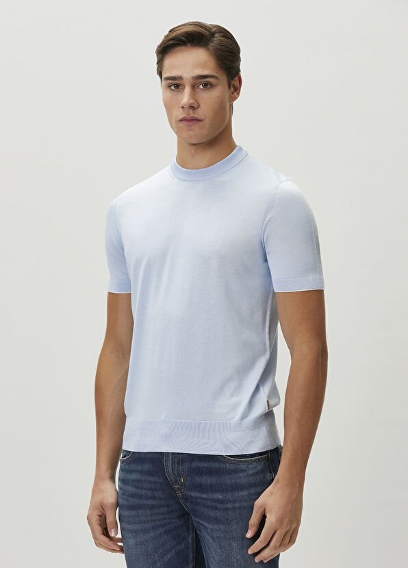 Boss Blue Silk Knitwear - 3