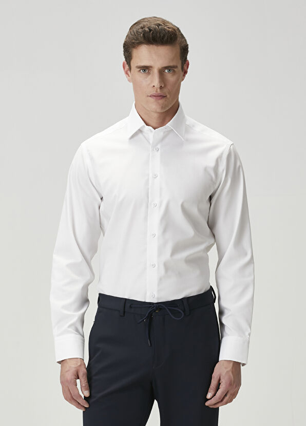 Beymen Club Comfort Fit Beyaz Non-Iron Gömlek - 1