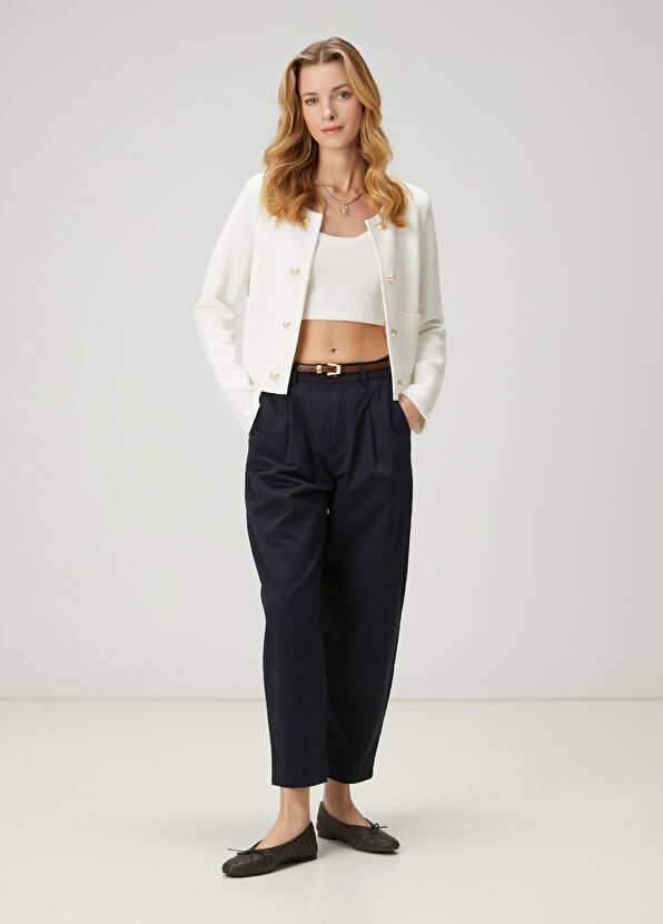 Beymen Club White Knit Jacket - 2