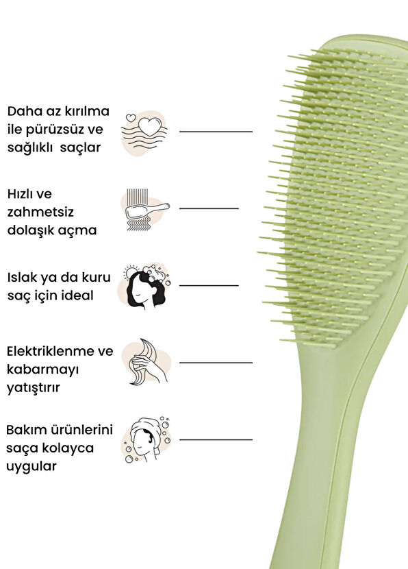 Tangle Teezer Matte Ultimate Detangler Olive Green Hair Detangling Brush - 2