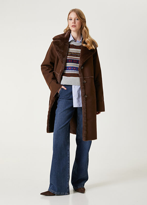 Beymen Club Brown Faux Fur Inside Coat - 1