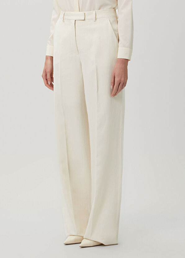 Retori Krem Keten Pantolon - 4