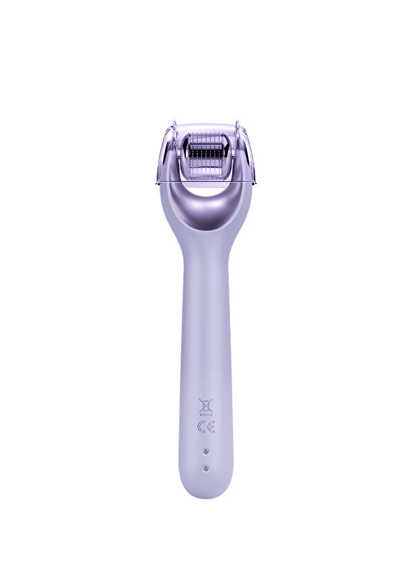 Geske MicroNeedle Face Roller Purple Mikro İğneli Buz Başlığı Pembe Kuvars Başlıklı Dermaroller Bakım Cihazı - 3