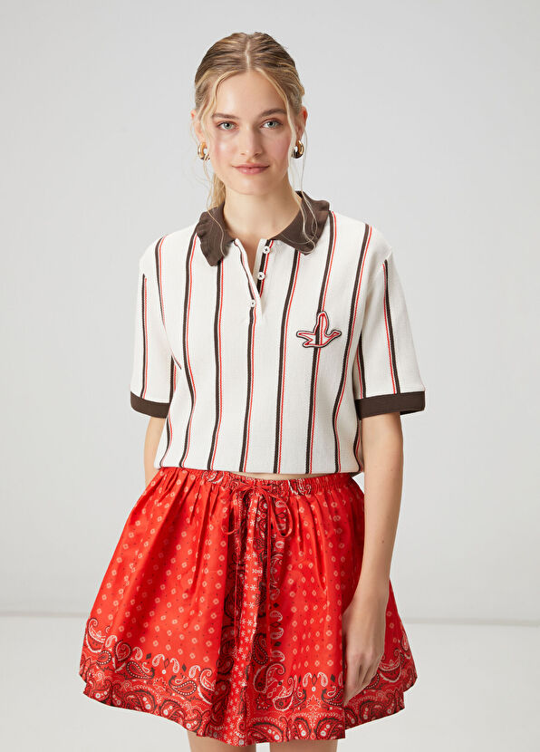 Beymen Club Kırık Beyaz Çizgili Polo T-shirt - 1