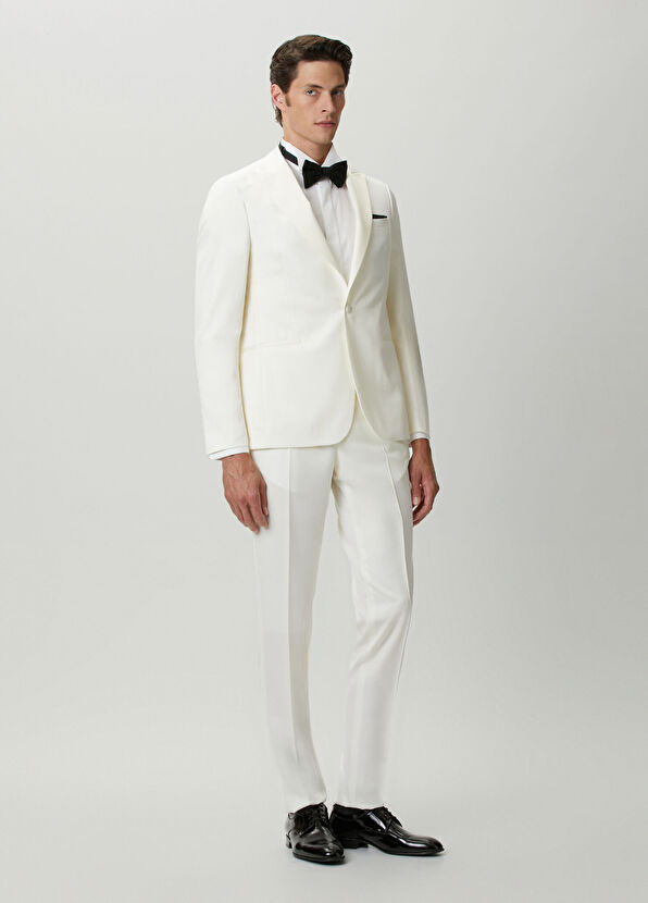 Beymen Club Off-White Wool One-Button Tuxedo - 1