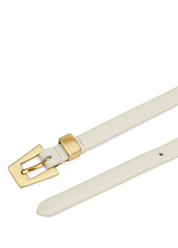 Beymen Club Ecru Womens Thin Leather Belt - 2