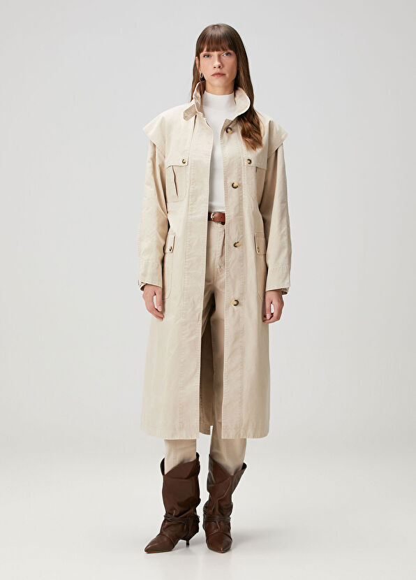 Etoile Isabel Marant Michaela Ekru Pardösü - 1