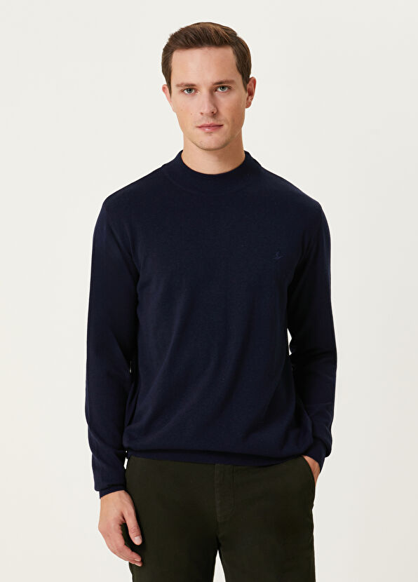 Beymen Club Lacivert Yarım Balıkçı Yaka Kazak - 1