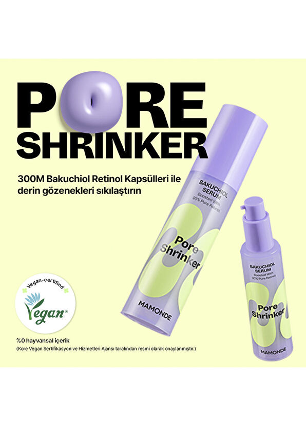 Mamonde Pore Shrinker Bakuchiol Geniş Gözenek Önleyici Sıkılaştırıcı Cilt Serumu 50 ml - 2