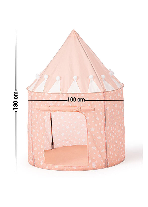 Wellgro Yıldız Desenli Taşıma Çantalı Pembe Şato Çadır 100x130 cm - 2