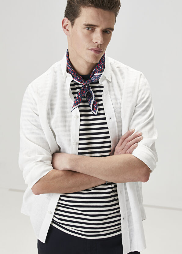 Beymen Club Comfort Fit Beyaz Keten Gömlek - 2