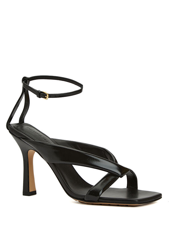 Bottega Veneta Riva Black Women's Leather Sandals - 2