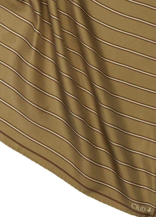 Beymen Club Khaki Pinstripe Silk Scarf - 2