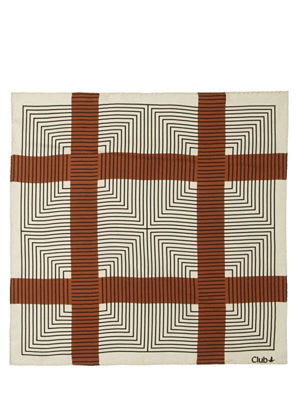 Beymen Club Bej Şerit Detaylı İpek Eşarp - 2