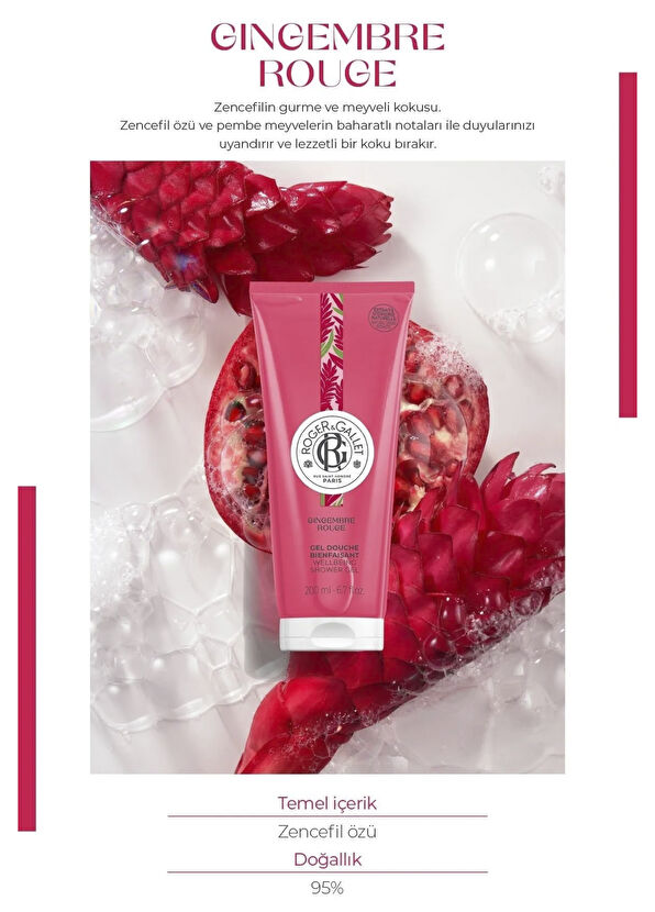 Roger&Gallet Gingembre Rouge Ginger Intense Lasting Fragrance Shower Gel 200 ml - 3